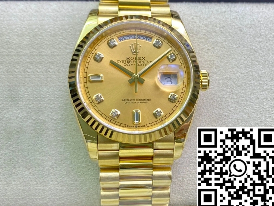 Rolex Yellow Factory Dial M128238-0008 Day-Date Champagne EW Gold 0228